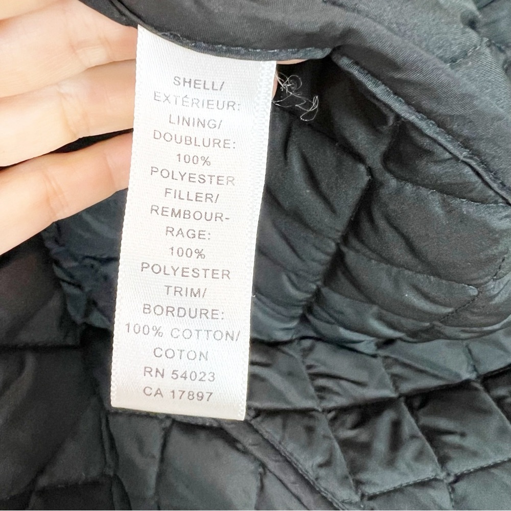 BANANA REPUBLIC BLACK BUTTON FRONT QUILTED JACKET WOMENS SZ MEDIUM - Picture 4 of 4